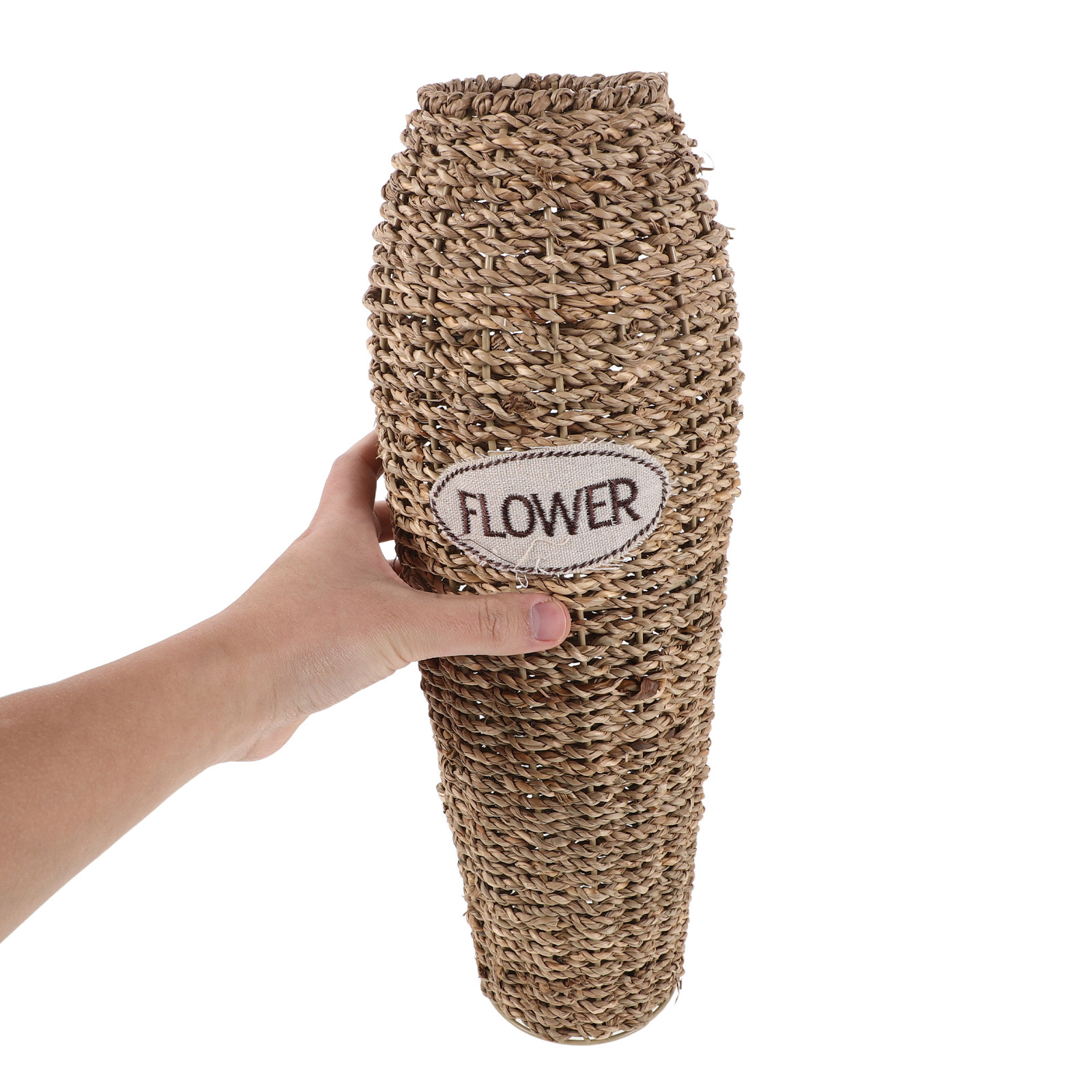 Pampas Grass Decor - Rattan Floor Vase Tall 16.54 Inch