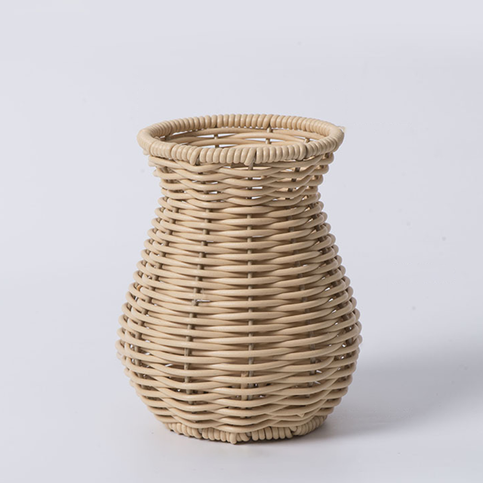 Pampas Grass Decor - Handwoven Dried Flower Holder Rattan Effect