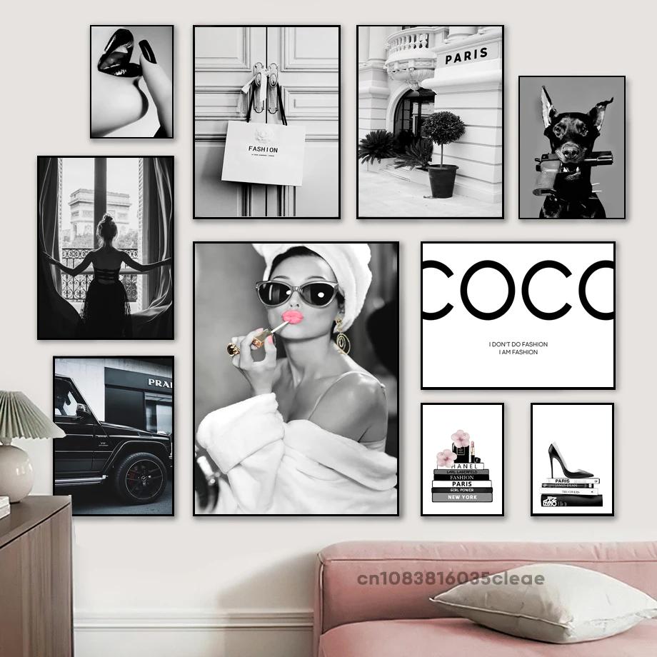 Home Decor Y2K - Fashion Luxury Car Canvas Art Coco