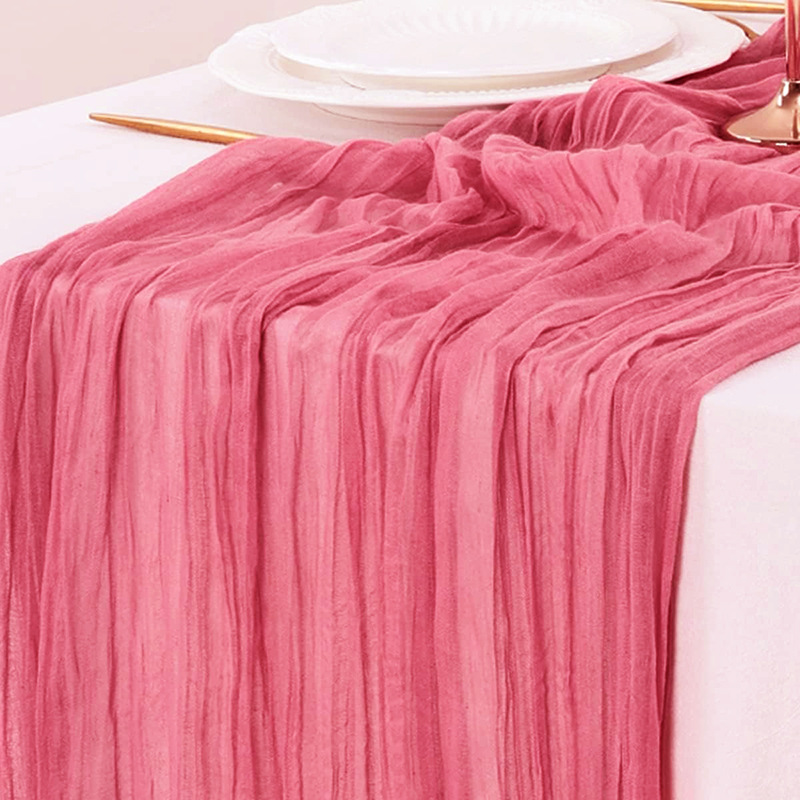 Red Table Runner Gauze Wedding - Linen Table Runner review and price