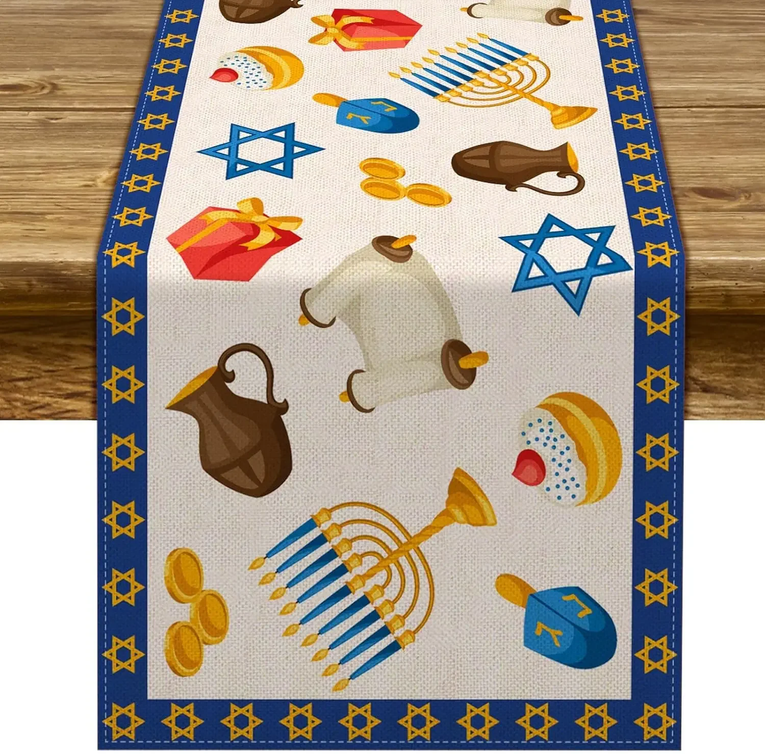 Hanukkah Linen Table Runner Pa - Linen Table Runner review and price