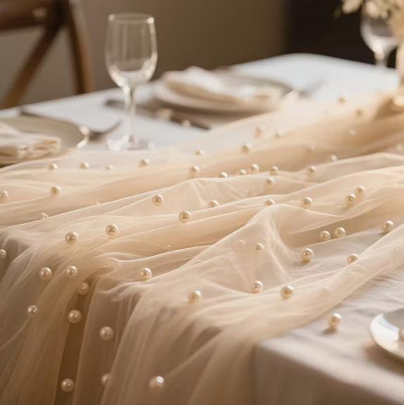 Chiffon Table Runner With Pear - Linen Table Runner review and price
