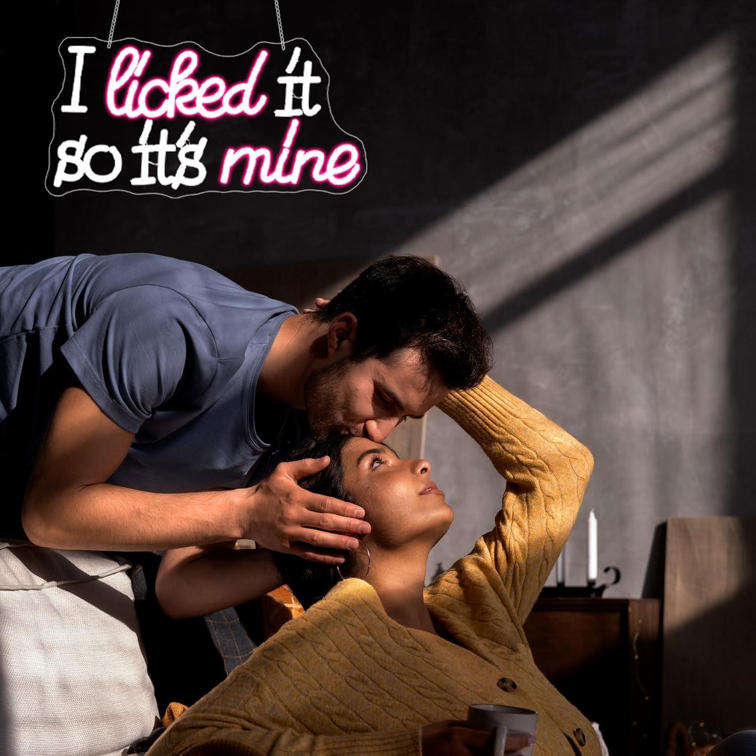 I Licked It So It's Mine Neon  - Home Decor Theme review and price