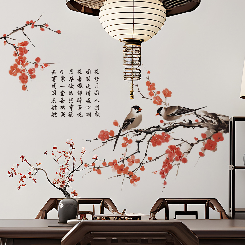 Chinese Style Plum Blossom Bir - Home Decor Indonesia review and price