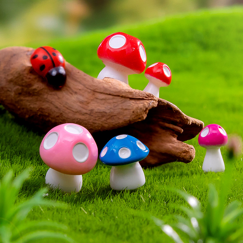 20pcs Mini Mushroom Resin Figu - Home Decor Za review and price