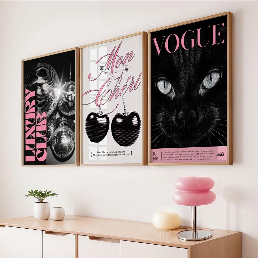 3pcs Frameless Leopard Print,B - Home Decor Y2K review and price