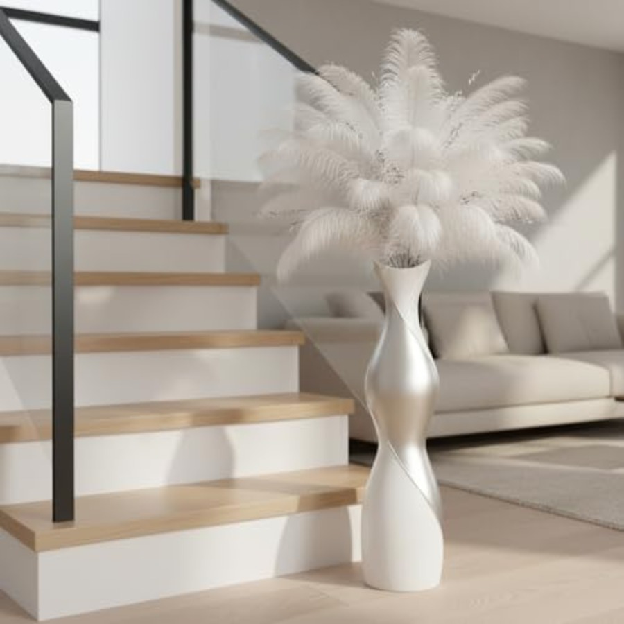 Modern Floor Vase for Living R - Pampas Grass Decor review and price