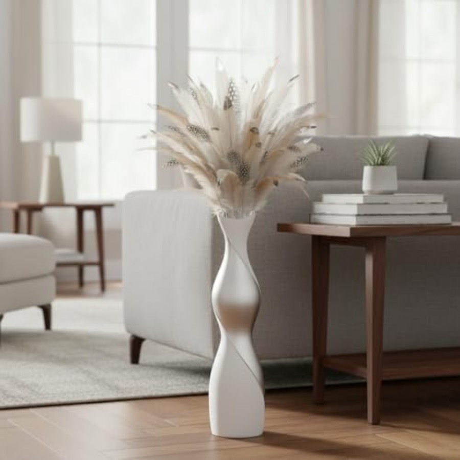 Modern Floor Vase for Living R - Pampas Grass Decor review and price