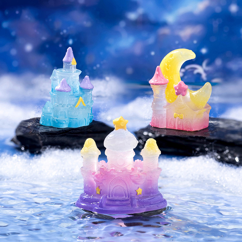 1Pcs Luminous Mini Castle Micr - Home Decor Za review and price