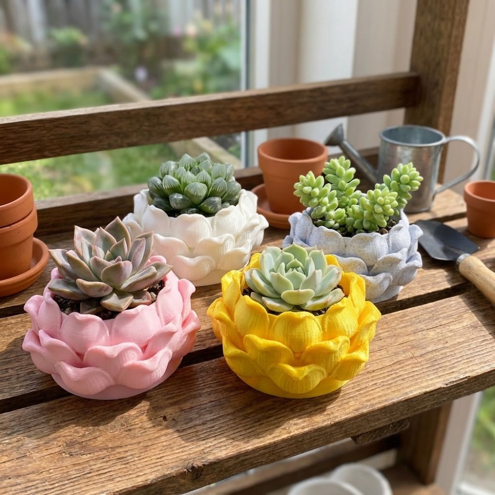 Lotus Shaped Succulent Plant P - Rattan Plant Basket review and price
